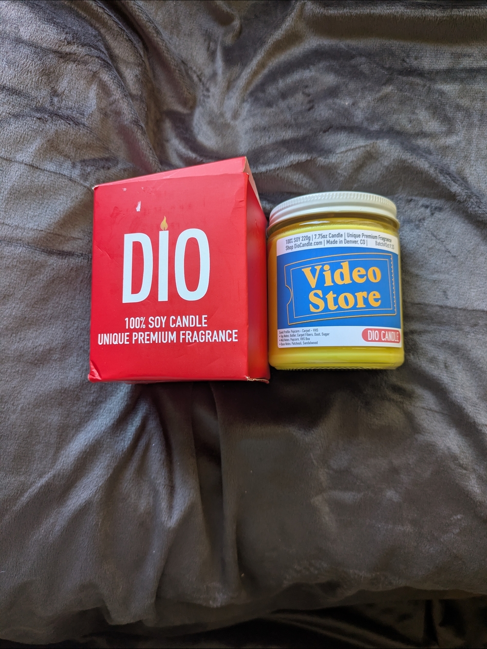 DIO Video Store Soy Candle - Yellow Jar with Red Box
